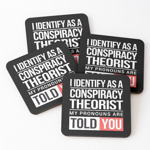 Item preview, I Identify As A Conspiracy Theorist My Pronouns Are Told You - A funny gift for anyone who loves humor, sarcasm, and conspiracy theories. designed and sold by ZyziowskyArt.