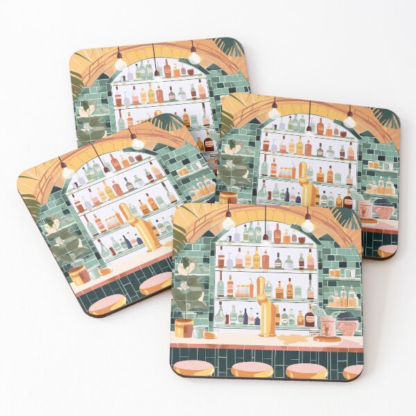 Item preview, Cocktail Bar Retro Kitchen Art Boho Illustration Botanical designed and sold by MamboArt.