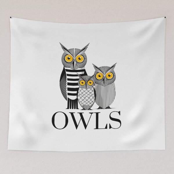 Item preview, Owls Art Design | Unique Owl Illustration | Mystical Owl Decor designed and sold by Colorful-Garden.