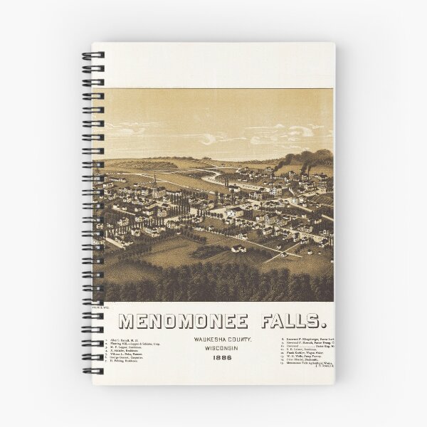 Item preview, Aerial View of Menomonee Falls, Wisconsin (1886) designed and sold by allhistory.