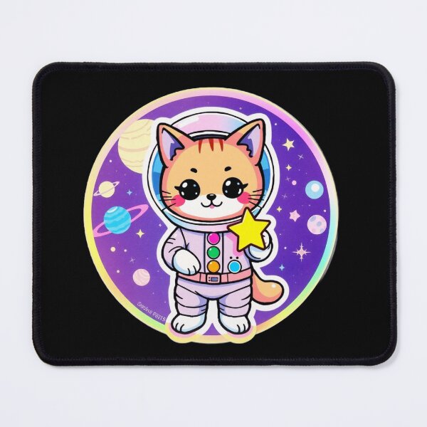 Item preview, Astronaut cat in space. designed and sold by greatvibes4u.