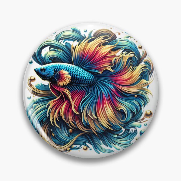 Item preview, Elegant Flowing Betta Fish - Vibrant Aquatic Art designed and sold by Kts20.