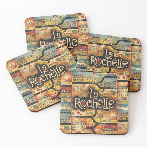 Item preview, Vintage La Rochelle City of France Whimsical Retro Doodle Art designed and sold by Witty Shirts.
