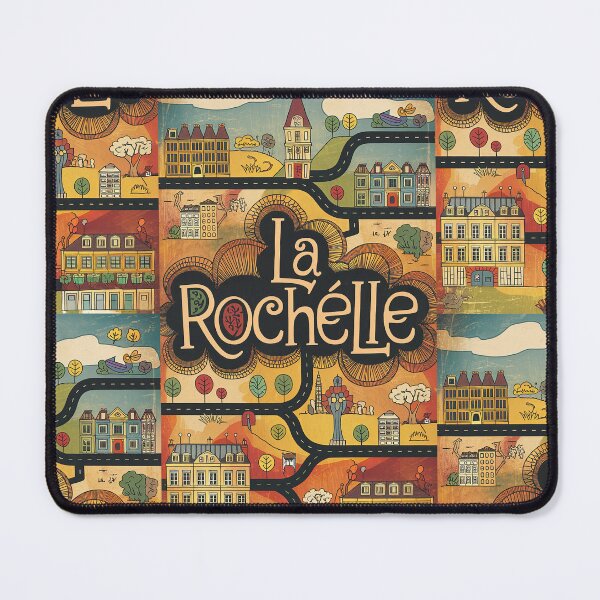 Item preview, Vintage La Rochelle City of France Whimsical Retro Doodle Art designed and sold by Witty Shirts.