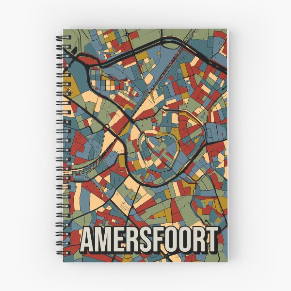 Item preview, Amersfoort Utrecht City Map Netherlands Abstract Earthtone Art designed and sold by Stadify.