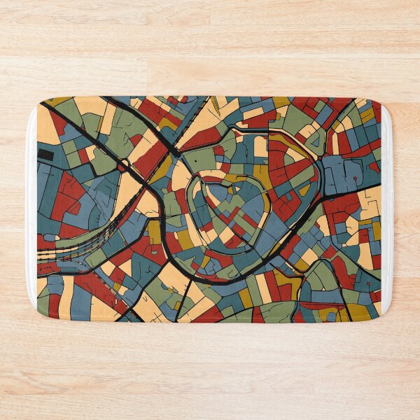 Item preview, Amersfoort Utrecht City Map Netherlands Abstract Earthtone Art designed and sold by Stadify.