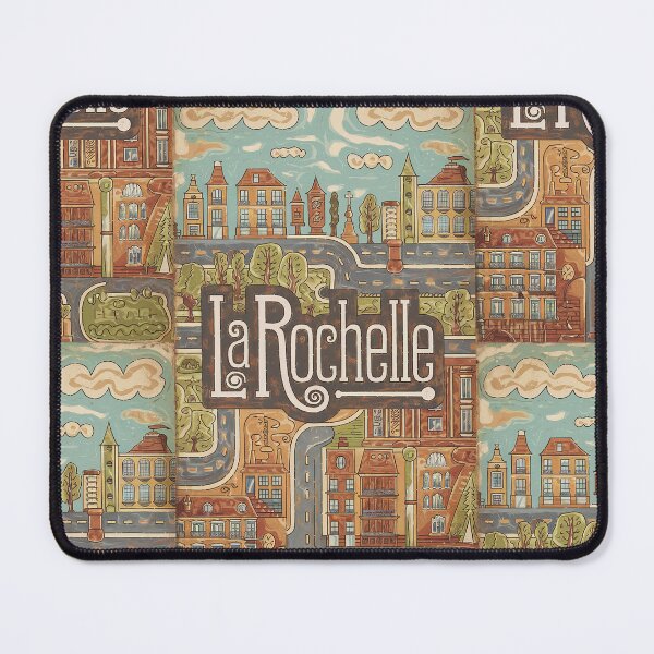 Item preview, La Rochelle City of France Whimsical Retro Doodle Art designed and sold by Witty Shirts.