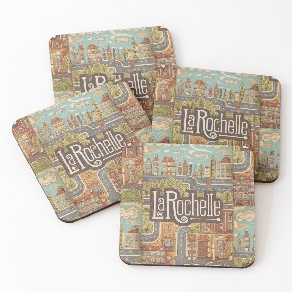 Item preview, La Rochelle City of France Whimsical Retro Doodle Art designed and sold by Witty Shirts.
