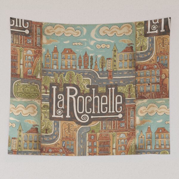 Item preview, La Rochelle City of France Whimsical Retro Doodle Art designed and sold by Witty Shirts.