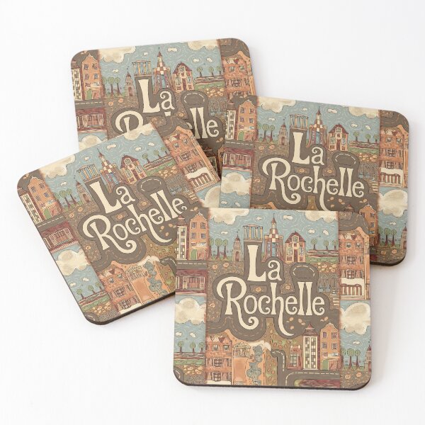 Item preview, La Rochelle City of France Whimsical Retro Doodle Art designed and sold by Witty Shirts.