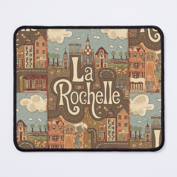 Item preview, La Rochelle City of France Whimsical Retro Doodle Art designed and sold by Witty Shirts.