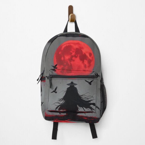 Item preview, Lone samurai warrior under blood red moon designed and sold by pixelated_echoes.
