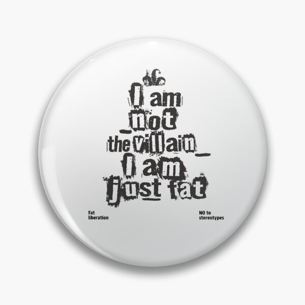 Item preview, Not a Villain, Just Fat – Grunge Fat Liberation Design designed and sold by Laurent-Art.