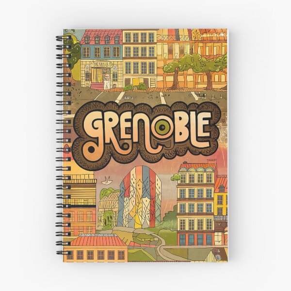 Item preview, Grenoble City of France Whimsical Retro Doodle  Art designed and sold by Witty Shirts.