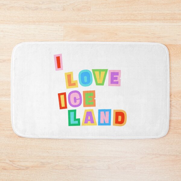 Aperçu de l'œuvre J'aime l'Islande - Timbre Islande coloré - Cadeaux amusants pour les passionnés d'Islande créée et vendue par iX-Physio.