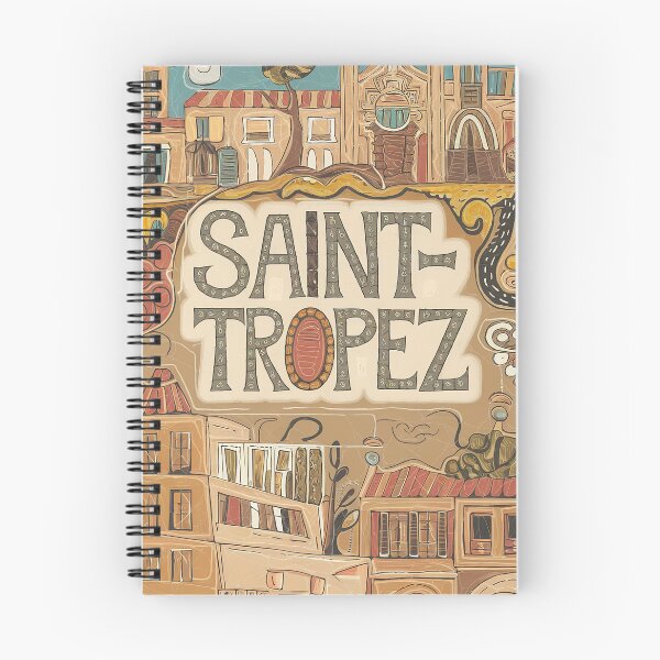 Item preview, Saint-Tropez City of France Whimsical Retro Doodle Art designed and sold by Witty Shirts.