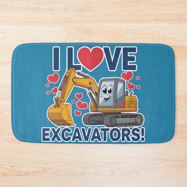 Item preview, I love excavators - heart digging digger designed and sold by wzetart.