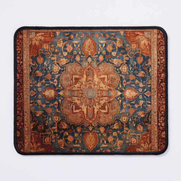 Item preview, Antique Persian Rug Blue And Ginger designed and sold by GrinGalore.