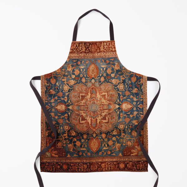 Item preview, Antique Persian Rug Blue And Ginger designed and sold by GrinGalore.