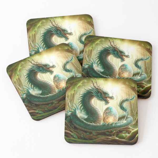 Item preview, Blue dragon with eggs in the forest designed and sold by KwangCB.