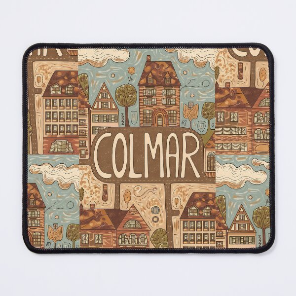 Item preview, Colmar City of France Whimsical Retro Doodle Art designed and sold by Witty Shirts.