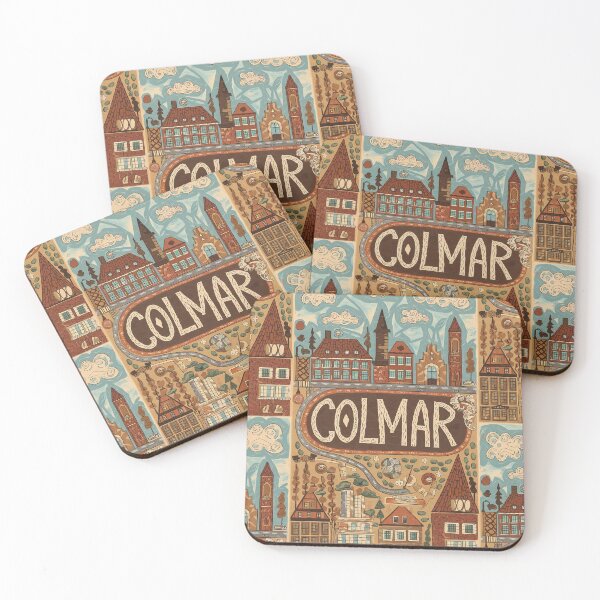 Item preview, Colmar City of France Whimsical Retro Doodle Art designed and sold by Witty Shirts.