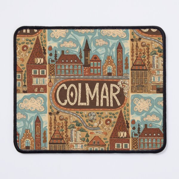 Item preview, Colmar City of France Whimsical Retro Doodle Art designed and sold by Witty Shirts.