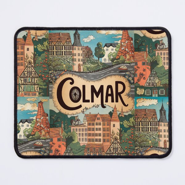 Item preview, Colmar City of France Whimsical Retro Doodle Art designed and sold by Witty Shirts.