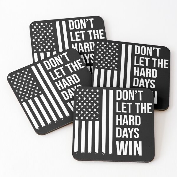 Item preview, Dont let the hard days win USA flag patriotic democrats book lover designed and sold by House Sparrow.