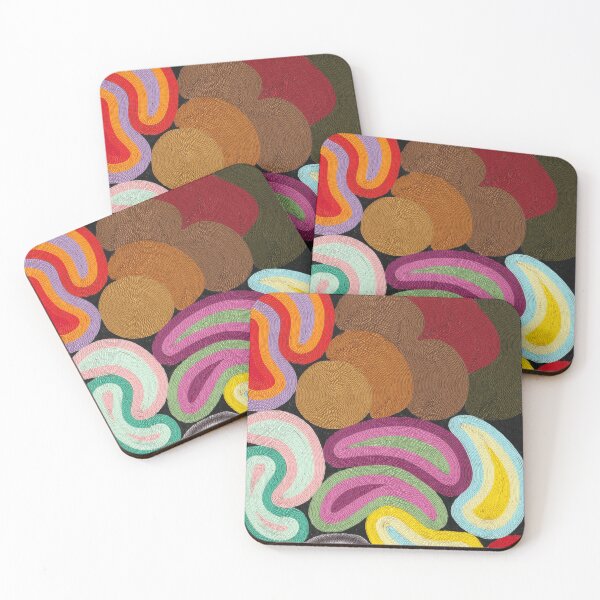 Item preview, Abstract scarab - insect in a sea of vibrant paisley inspired shapes designed and sold by uca-dea.