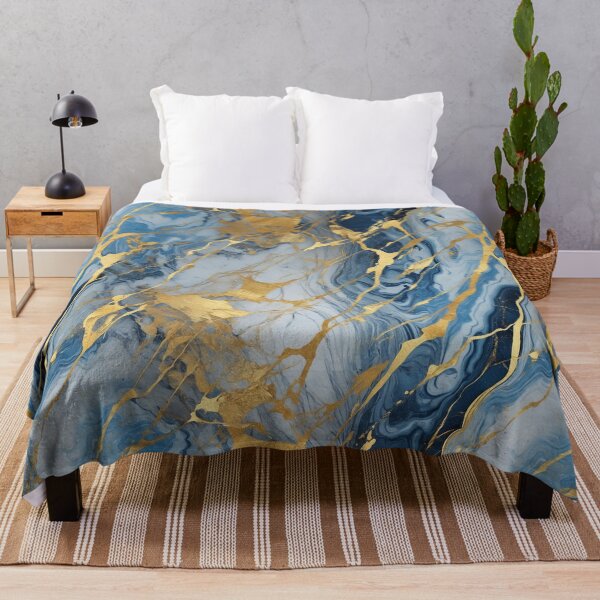 Item preview, Abstract blue and gold marble texture background designed and sold by Giuseppe Cammino.