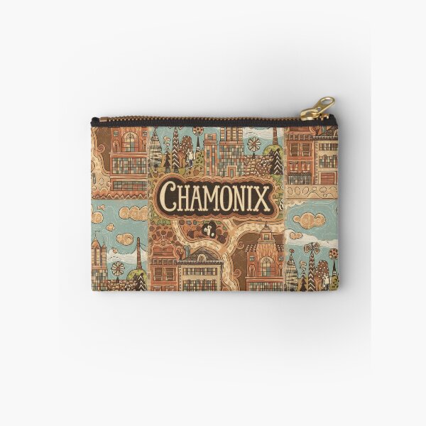 Item preview, Chamonix City of France Whimsical Retro Doodle Art designed and sold by Witty Shirts.