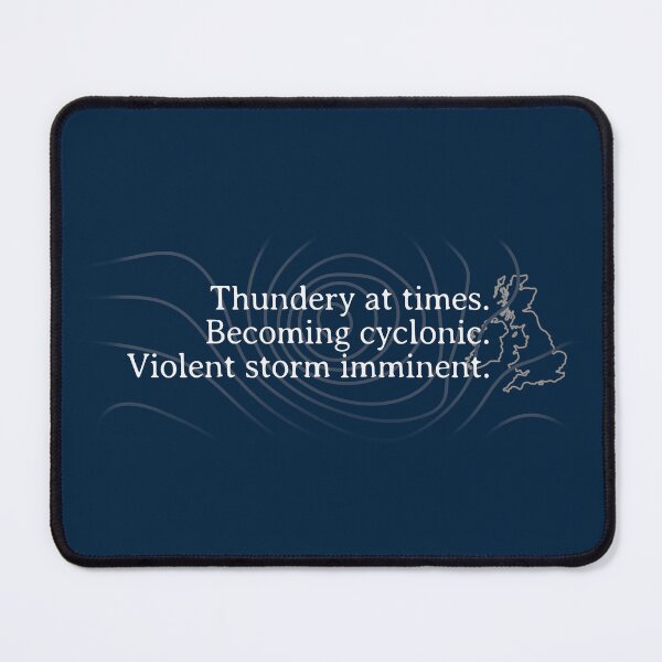 Item preview, Thundery At Times : Shipping Forecast designed and sold by Top Quark Design.