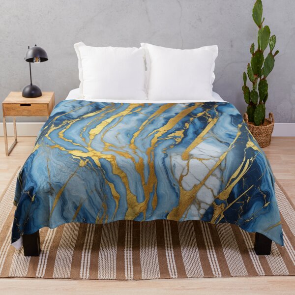 Item preview, Abstract blue and gold marble texture background designed and sold by Giuseppe Cammino.