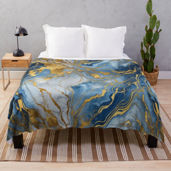 Item preview, Abstract blue and gold marble texture background designed and sold by Giuseppe Cammino.