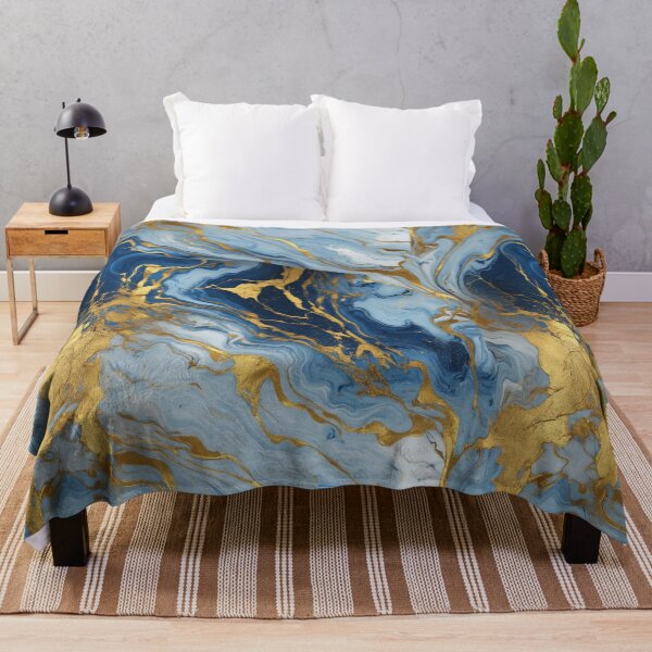 Item preview, Abstract blue and gold marble texture background designed and sold by Giuseppe Cammino.