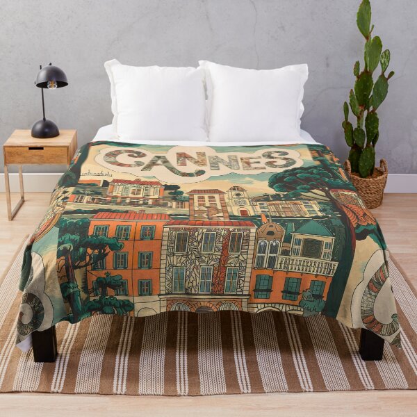 Item preview, Cannes City of France Whimsical Retro Doodle Art designed and sold by Witty Shirts.