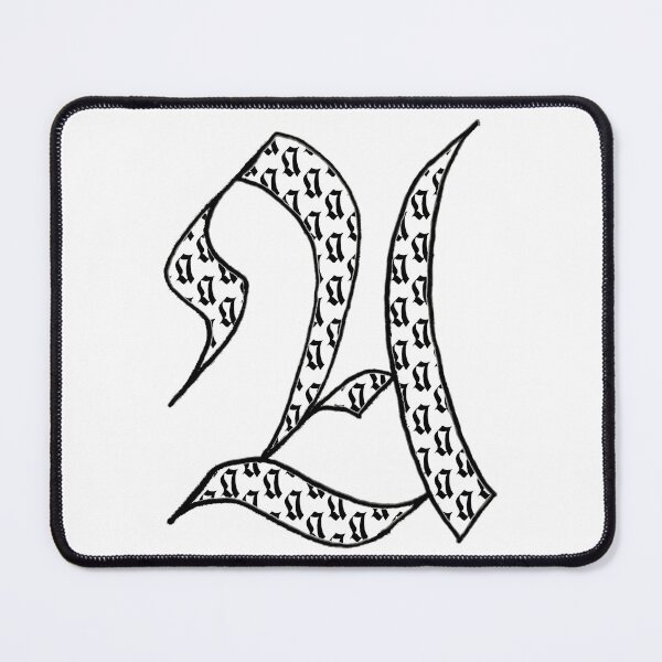 Item preview, Elegant calligraphy design of the initial A, perfect for art and typography lovers. Great as a gift for milestones, fitting for Handwriting Day, Calligraphy Day, and World Art Day! designed and sold by ArtsOfLetters.