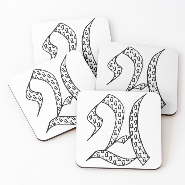 Item preview, Elegant calligraphy design of the initial A, perfect for art and typography lovers. Great as a gift for milestones, fitting for Handwriting Day, Calligraphy Day, and World Art Day! designed and sold by ArtsOfLetters.