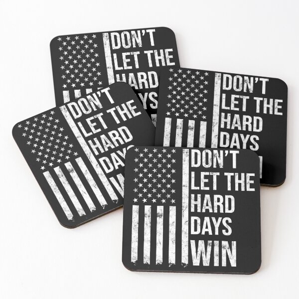 Item preview, Dont let the hard days win USA flag patriotic democrats book lover designed and sold by House Sparrow.