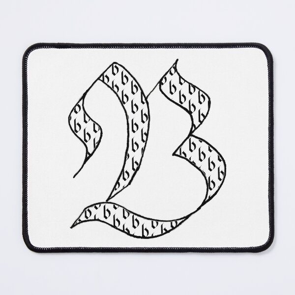 Item preview, Elegant calligraphy design of the initial B, perfect for art and typography lovers. Great as a gift for milestones, fitting for Handwriting Day, Calligraphy Day, and World Art Day! designed and sold by ArtsOfLetters.