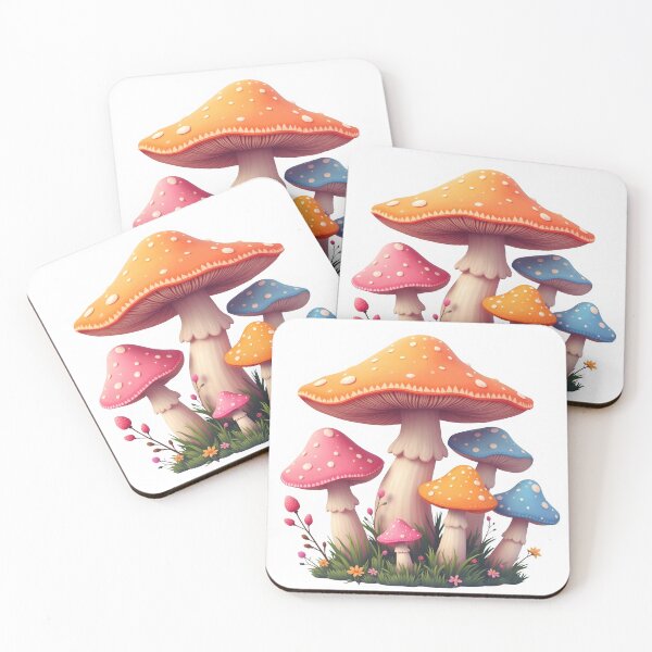 Item preview, Colorful Mushrooms designed and sold by old-district.