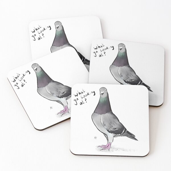 Item preview, What ya looking at? Funny Pigeon designed and sold by KSPillustration.