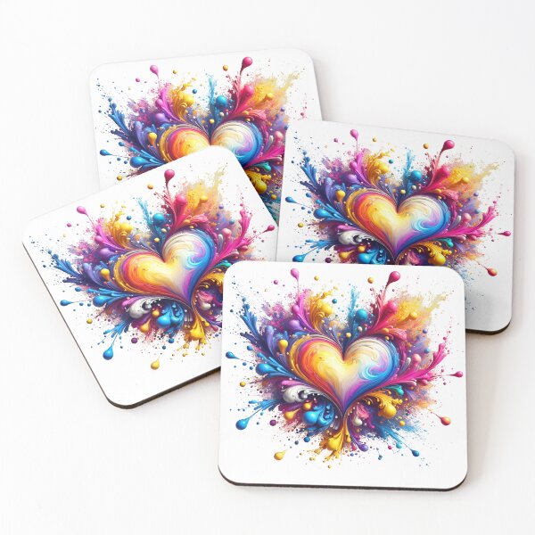 Item preview, Heart-shaped splash paint designed and sold by KwangCB.