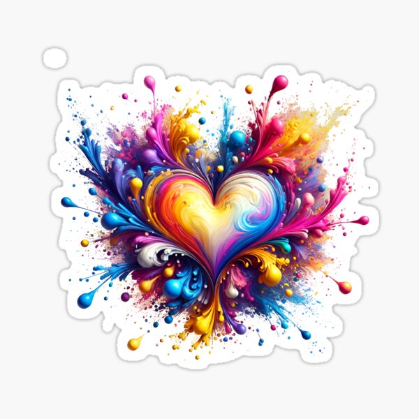 Item preview, Heart-shaped splash paint designed and sold by KwangCB.