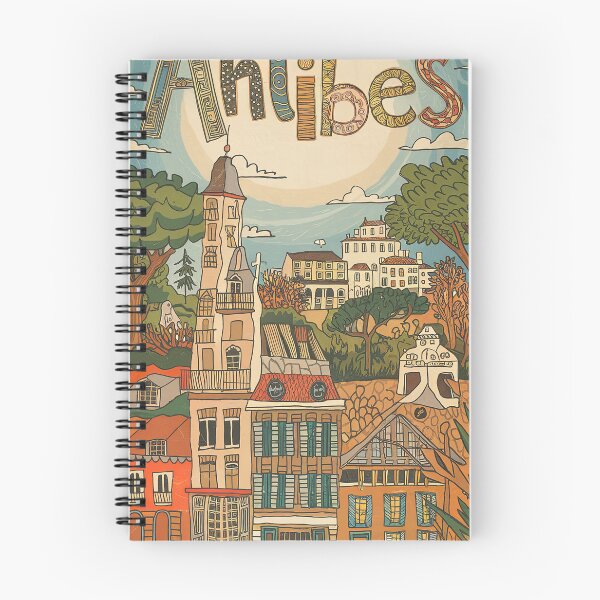 Item preview, Antibes City of France Whimsical Retro Doodle Art designed and sold by Witty Shirts.