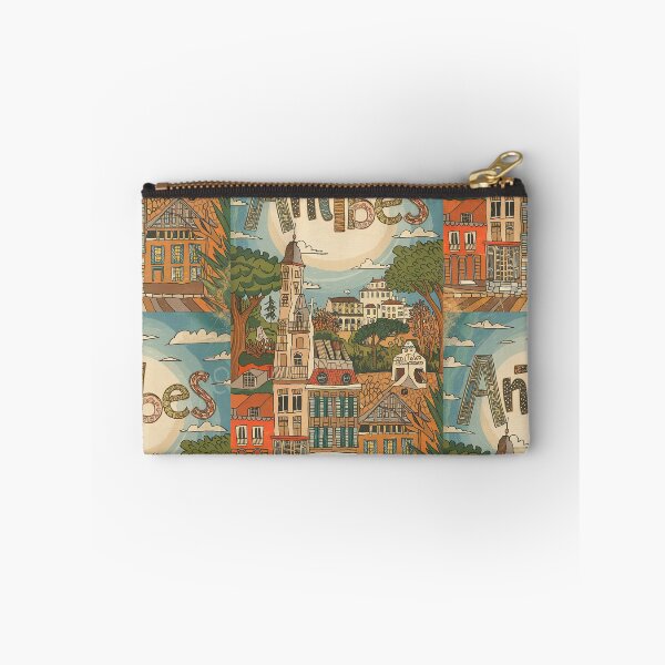Item preview, Antibes City of France Whimsical Retro Doodle Art designed and sold by Witty Shirts.