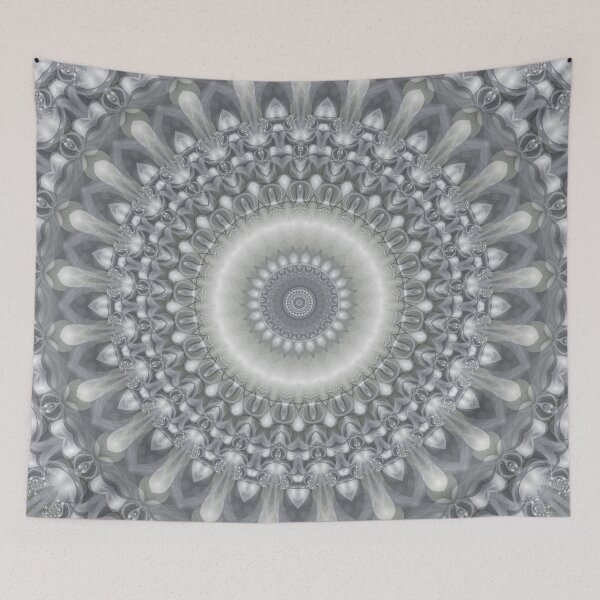 Item preview, Silver, Bronze, and Ivory Mandala designed and sold by Kelly Dietrich Mandala & Fractal Art.