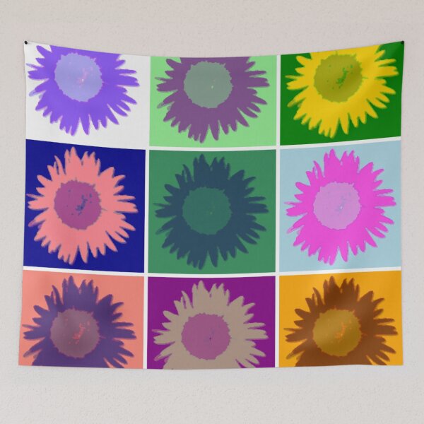 Item preview, FLOWERS, MULTICOLOUR FLOWERS, SUNFLOWER, WARHOL STYLE designed and sold by larissa-myrie.