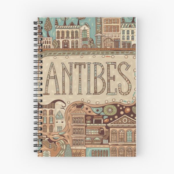 Item preview, Antibes City of France Whimsical Retro Doodle Art designed and sold by Witty Shirts.